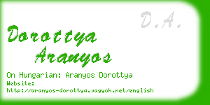 dorottya aranyos business card